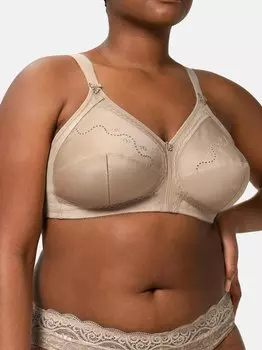 Бюстгальтер без косточек doreen & хлопок Triumph, бежевый