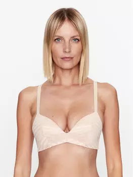 Бюстгальтер без косточек Emporio Armani Underwear, бежевый