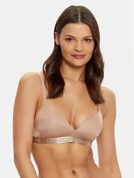 Бюстгальтер без косточек Emporio Armani Underwear, бежевый