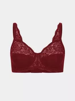Бюстгальтер без косточек Erlich Textil Spitzen BH Paula, цвет weinrot