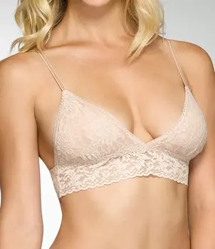 Бюстгальтер без косточек Hanky Panky Signature на кружевной подкладке Hanky Panky, бежевый