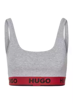 Бюстгальтер без косточек HUGO Underwear "BRALETTE SPORTY LOGO", с эластичным поясом, цвет Medium-Grey035