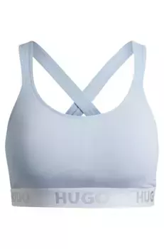 Бюстгальтер без косточек HUGO Underwear "BRALETTE PADDED SPOR", с логотипом HUGO на поясе, фиолетовый