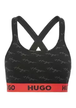 Бюстгальтер без косточек HUGO Underwear "BRALETTE PAD SL DESI", с поясом с контрастным логотипом, цвет Open Miscellaneous 965