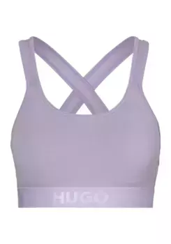 Бюстгальтер без косточек HUGO Underwear "BRALETTE PADDED SPOR", с логотипом HUGO на поясе, фиолетовый