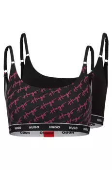 Бюстгальтер без косточек HUGO Underwear "TWIN BRALETTE DESIGN", с логотипом HUGO на поясе, цвет Open_Miscellaneous986