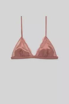 Бюстгальтер без косточек из атласного кружева PULL&amp;BEAR