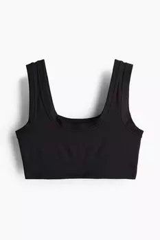 Бюстгальтер без косточек из мягкой кожи Heist, черный