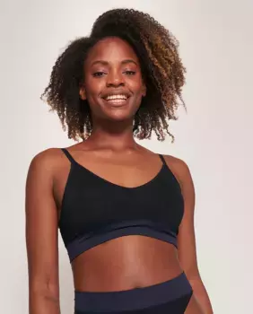 Бюстгальтер без косточек, изготовленный из инновационной ткани с капсулами алоэ вера Sloggi, черный