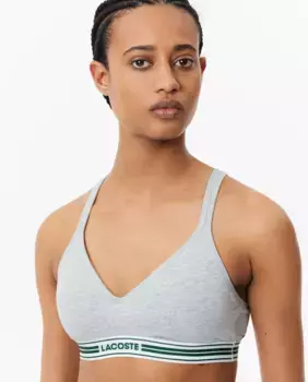 Бюстгальтер без косточек Lacoste, светло-серый