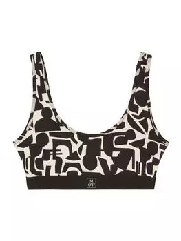 Бюстгальтер без косточек Marc O'Polo, цвет black/white cotton print