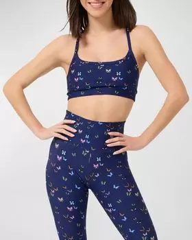 Бюстгальтер без косточек Midnight Butterflies DuoKnit с Y-образной спинкой Terez, цвет Blue