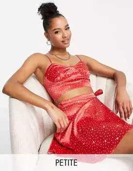 Бюстгальтер без косточек Miss Selfridge Petite с принтом в виде сердечек