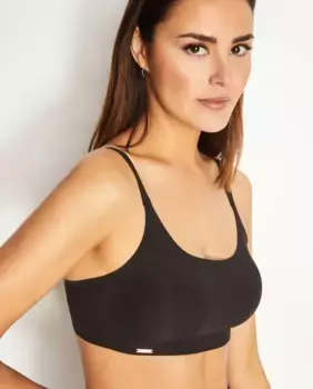 Бюстгальтер без косточек на 24 часа со съемными чашками Selmark, черный