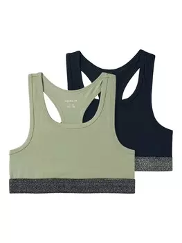 Бюстгальтер без косточек NAME IT, цвет marine blue/Olive