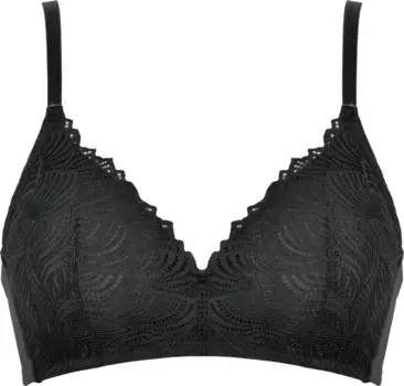 Бюстгальтер без косточек Naturana "мягкий бюстгальтер с чашками", хорошая посадка, гарантирует идеальную посадку, черный