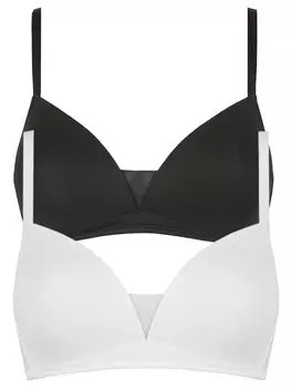 Бюстгальтер без косточек Nina von C. 2er Pack Schalen BH ohne Bgel, белый черный