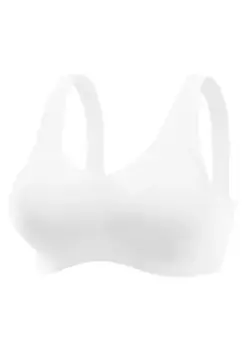 Бюстгальтер без косточек Nuance, БЕСШОВНЫЙ, без косточек, со встроенной подушечкой пуш-ап, базовое нижнее белье, белый