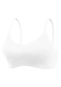 Бюстгальтер без косточек Nuance, БЕСШОВНЫЙ, без косточек, со съемной подушечкой пуш-ап, базовое нижнее белье, белый