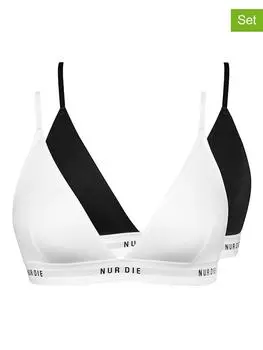 Бюстгальтер без косточек Nur Die, черный/белый