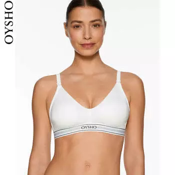 Бюстгальтер без косточек Oysho, белый