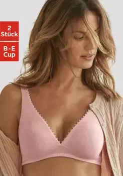 Бюстгальтер без косточек Petite Fleur, без косточек, с высоким вырезом и декоративной окантовкой, базовое нижнее белье, белый