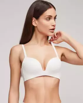 Бюстгальтер без косточек с эффектом пуш-ап Gisela, белый