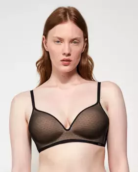 Бюстгальтер без косточек с цельной чашкой Gisela, черный