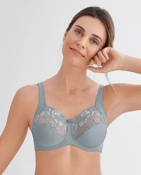 Бюстгальтер без косточек с цветочной вышивкой Felina, светло-зеленый