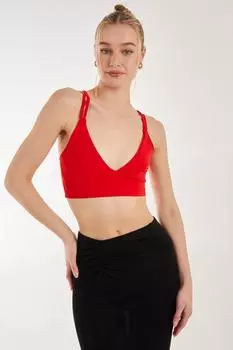 Бюстгальтер без косточек с перекрестной спинкой Pink Vanilla, красный