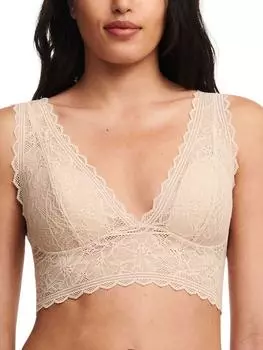 Бюстгальтер без косточек с треугольными чашечками Easy Feel Floral Touch Chantelle, бежевый
