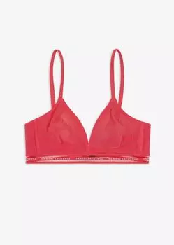 Бюстгальтер без косточек с треугольными чашечками Armani Exchange, фуксия