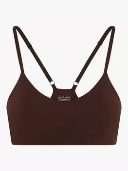 Бюстгальтер без косточек с v-образным вырезом Girlfriend Collective, цвет Espresso