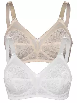 Бюстгальтер без косточек Sassa 2er Sparpack Soft BH ohne Bgel, цвет Weiss champagner