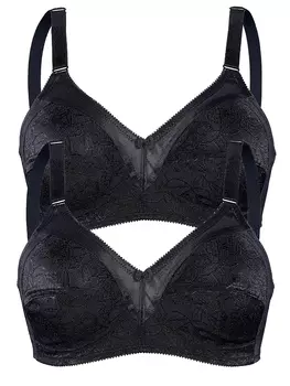 Бюстгальтер без косточек Sassa 2er Sparpack Soft BH ohne Bgel, черный