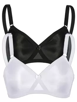 Бюстгальтер без косточек Sassa 2er Sparpack Soft BH ohne Bgel, черный