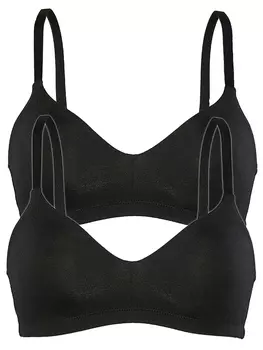 Бюстгальтер без косточек Sassa 2er Sparpack Soft BH, черный
