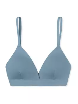 Бюстгальтер без косточек Schiesser Pure Rib 1er Pack, серо голубой
