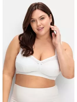 Бюстгальтер без косточек sheego Entlastungs BH, белый