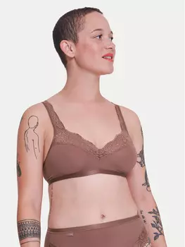 Бюстгальтер без косточек Sloggi, коричневый