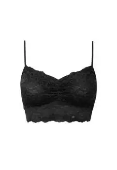 Бюстгальтер без косточек SNOCKS Spitzen BH Damen 1 Stck, черный