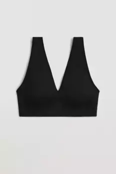 Бюстгальтер без косточек со съемной подкладкой, бесшовным верхом и невидимой отделкой Ysabel Mora, черный
