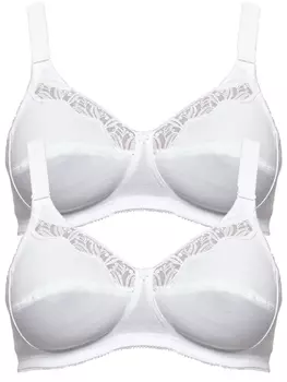 Бюстгальтер без косточек SUSA 2er Pack BH ohne Bgel Cotton, цвет Weiss Weiss