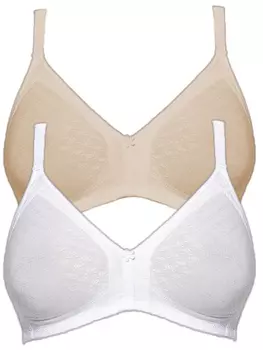 Бюстгальтер без косточек SUSA 2er Pack BH ohne Bgel Topsy, цвет Haut Weiss