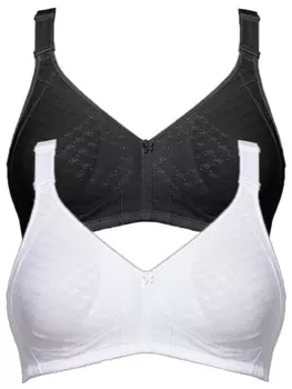 Бюстгальтер без косточек SUSA 2er Pack BH ohne Bgel Topsy Plus, черный