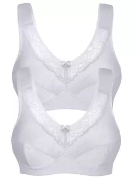 Бюстгальтер без косточек SUSA 2er Pack Entlastungs BH ohne Bgel Basic, цвет weiss weiss