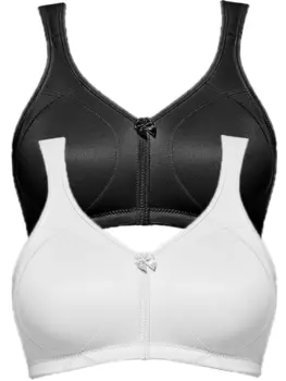 Бюстгальтер без косточек SUSA 2er Pack Entlastungs BH Topsy Plus, черный