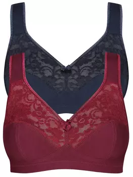 Бюстгальтер без косточек SUSA Baumwoll BH Basic, цвет rubyred twilight