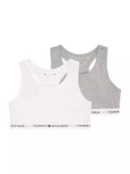 Бюстгальтер без косточек TOMMY HILFIGER, цвет mottled grey/White