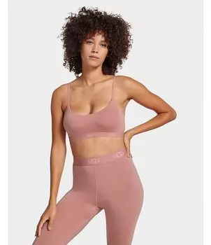 Бюстгальтер без косточек UGG Estella с овальным вырезом, атласной эластичной лентой и регулируемым ремешком, розовый